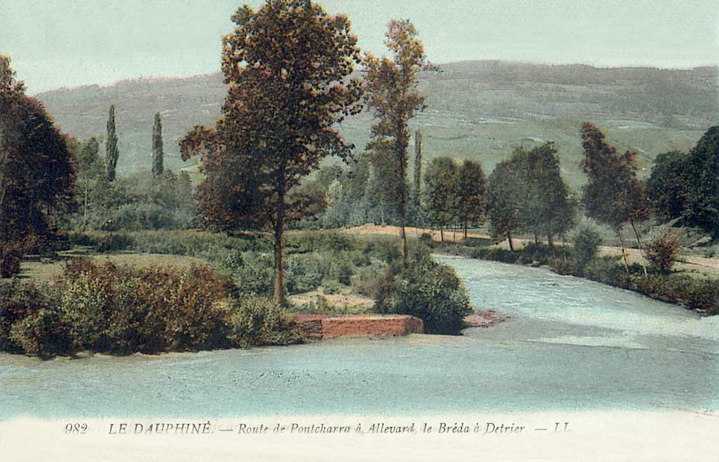 Route de Pontcharra à Allevard, le Bréda à Detrier