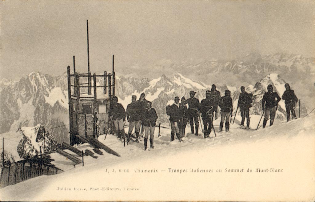 Troupes italiennes au Sommet du Mont-Blanc