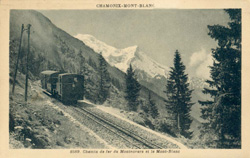 Chemin de fer du Montenvers et le Mont-Blanc 