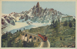 Htel et Viaduc du Montenvers et Aiguille du Dru