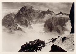 Le Mont Blanc vu de la "Salle à Manger" du Géant (3.850 m)