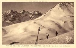 Pics de neige du Lautaret - Pic Gaspard - La Meije - Vus de la route du Galibier